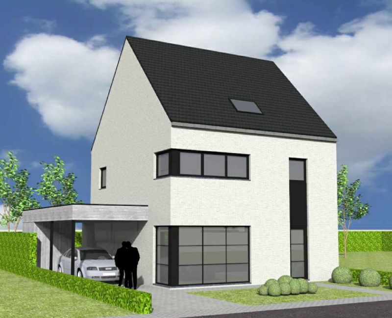 Nieuw te bouwen halfopen woning met vrije keuze van architectuur te Elsegem.